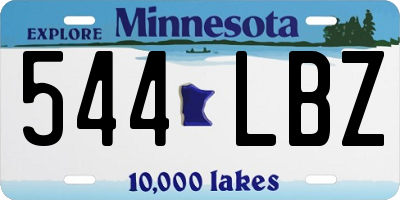 MN license plate 544LBZ