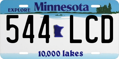 MN license plate 544LCD
