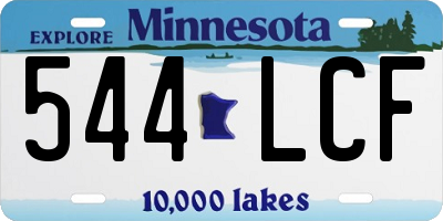 MN license plate 544LCF