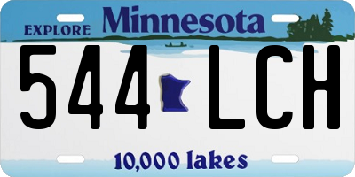 MN license plate 544LCH