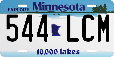 MN license plate 544LCM