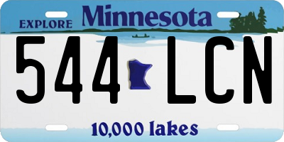 MN license plate 544LCN