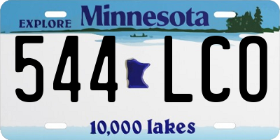 MN license plate 544LCO