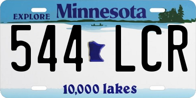 MN license plate 544LCR