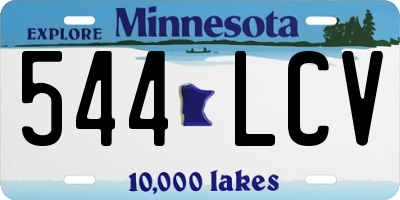MN license plate 544LCV