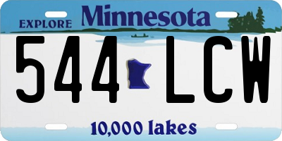 MN license plate 544LCW
