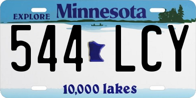MN license plate 544LCY