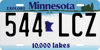 MN license plate 544LCZ
