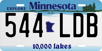 MN license plate 544LDB
