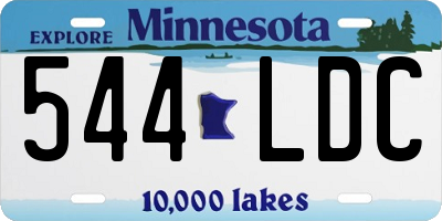 MN license plate 544LDC