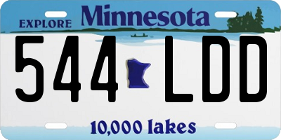 MN license plate 544LDD