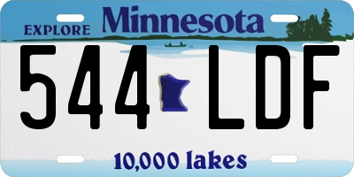 MN license plate 544LDF