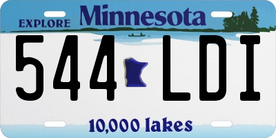 MN license plate 544LDI