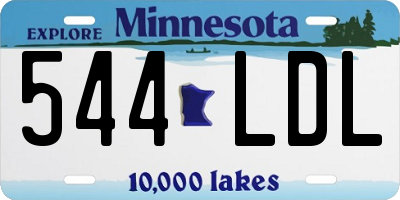 MN license plate 544LDL