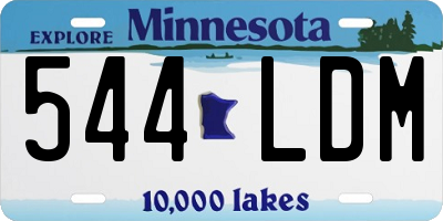 MN license plate 544LDM