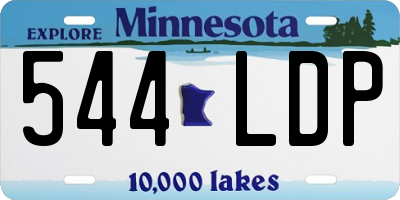 MN license plate 544LDP