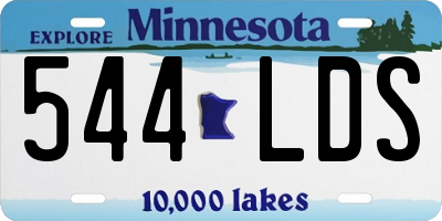 MN license plate 544LDS