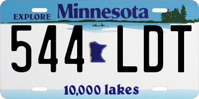 MN license plate 544LDT