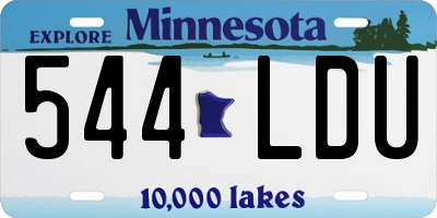 MN license plate 544LDU