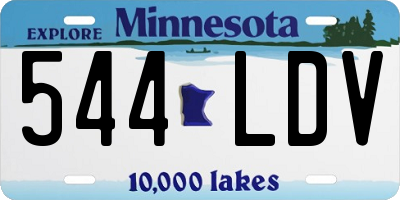MN license plate 544LDV