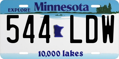 MN license plate 544LDW