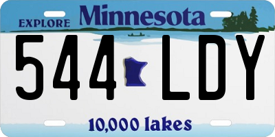 MN license plate 544LDY