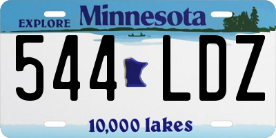 MN license plate 544LDZ