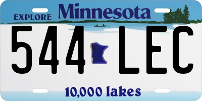 MN license plate 544LEC