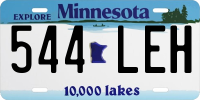 MN license plate 544LEH