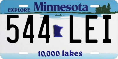 MN license plate 544LEI