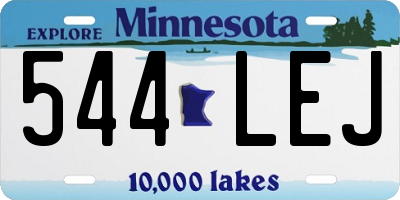 MN license plate 544LEJ