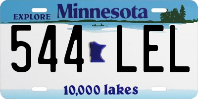 MN license plate 544LEL