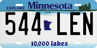 MN license plate 544LEN