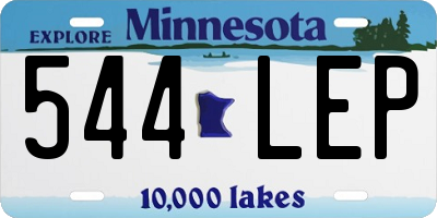MN license plate 544LEP