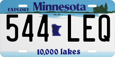 MN license plate 544LEQ