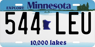 MN license plate 544LEU