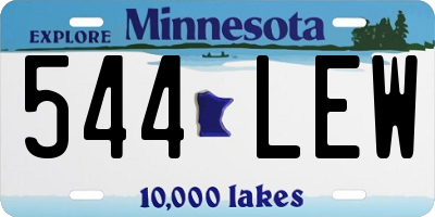 MN license plate 544LEW