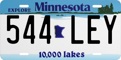 MN license plate 544LEY