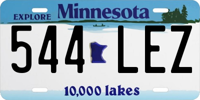 MN license plate 544LEZ