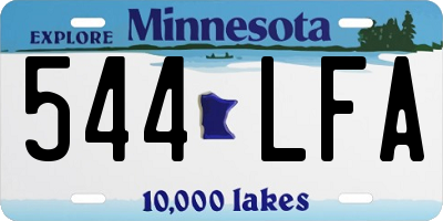 MN license plate 544LFA