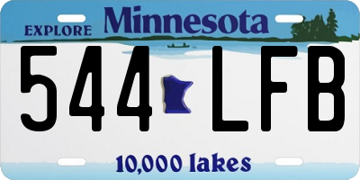 MN license plate 544LFB