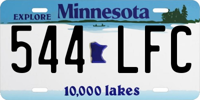 MN license plate 544LFC