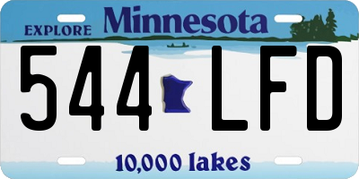 MN license plate 544LFD