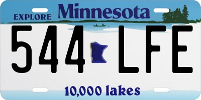 MN license plate 544LFE