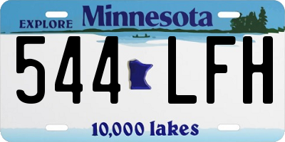 MN license plate 544LFH