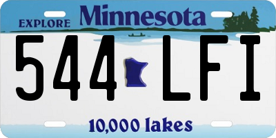 MN license plate 544LFI