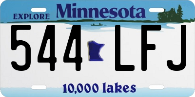 MN license plate 544LFJ