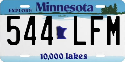 MN license plate 544LFM