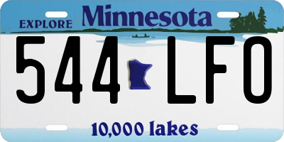 MN license plate 544LFO