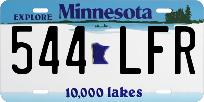 MN license plate 544LFR